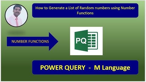 Power Query | M Language | How to Generate a List of Random numbers using Number Functions.