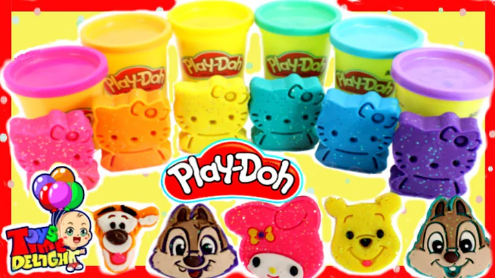 Play doh Molds Surprise Toys LEARN COLORS NUMBERS with Hello Kitty Dough TOYS STORY 4 Chip n Dale