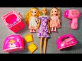 1 Minute Satisfying with Unboxing Barbie Doll Kitchen Set Mini Pink Appliances ASMR No Talking