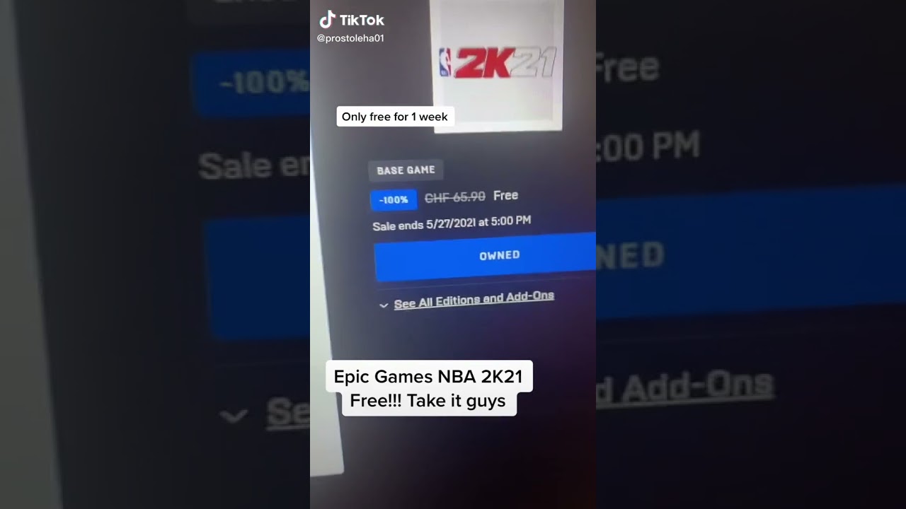 NBA 2K21 IS FREE😱