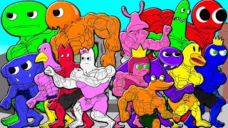 ALL SERIES MUSCLE GARTEN OF BANBAN & MUSCLE RAINBOW FRIENDS! Cartoon Animation