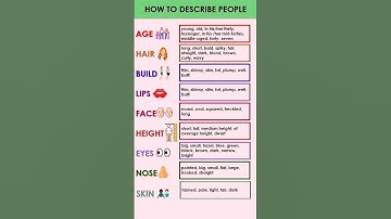 How to Describe People in English