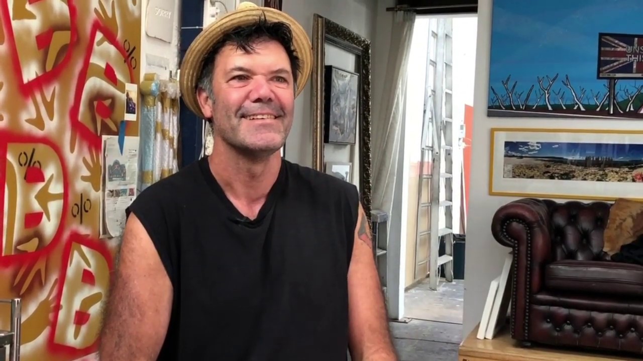 Blak Douglas talks with Maria Stoljar in his studio