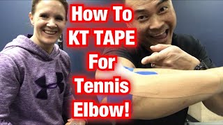 How to KT TAPE for Tennis Elbow/Lateral Epicondylitis! | Dr K & Dr Wil
