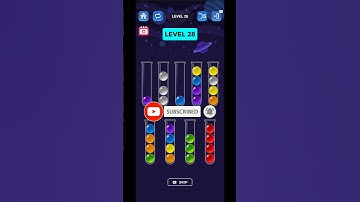 "Ball Sort Puzzle Game | All Levels Walkthrough | Level [28] Full Gameplay"🥎🥎 |  #gaming #minigames