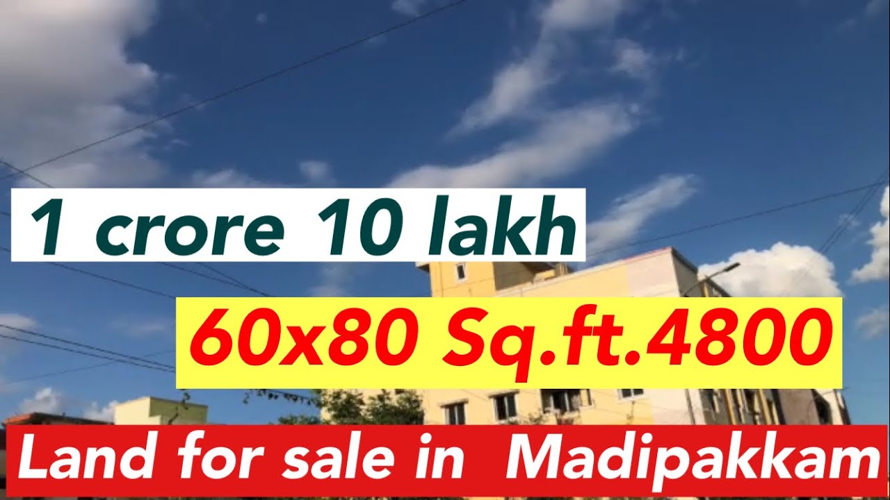 ID.116 4800 sqft Plots & Land for sale in Madipakkam North facing 60x80