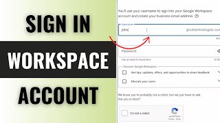 How to Sign in for Google Workspace Account