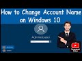 How To Change User Account In Window 10 || Window 10 Me User Account Kaise Change Karen (@YouTube)
