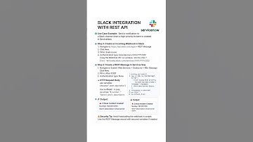 #slack #integration with #Rest #API in #servicenow