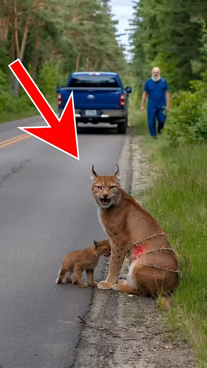 Conscientious man saves injured lynx #animals #lynx