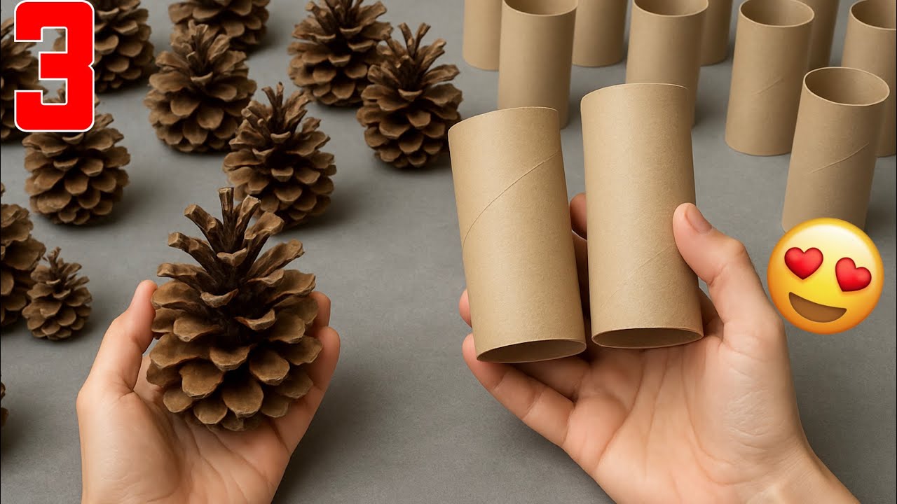 👵🏻🌲 Моя 80-летняя бабушка не могла поверить! Шишки и рулоны туалетной бумаги.