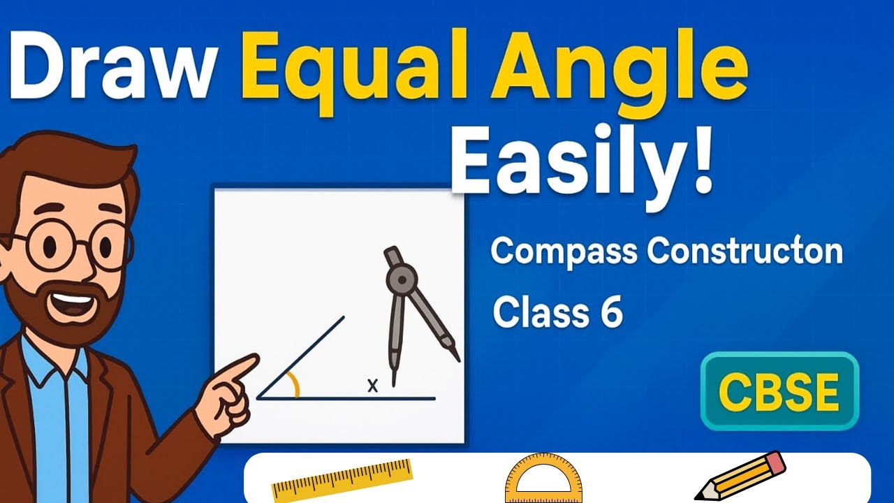 How to Draw an Angle Equal to a Given Angle | Geometry Construction ...