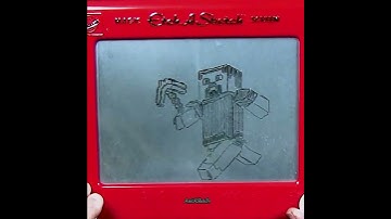 Giving an artist an Etch a Sketch (first try Minecraft)