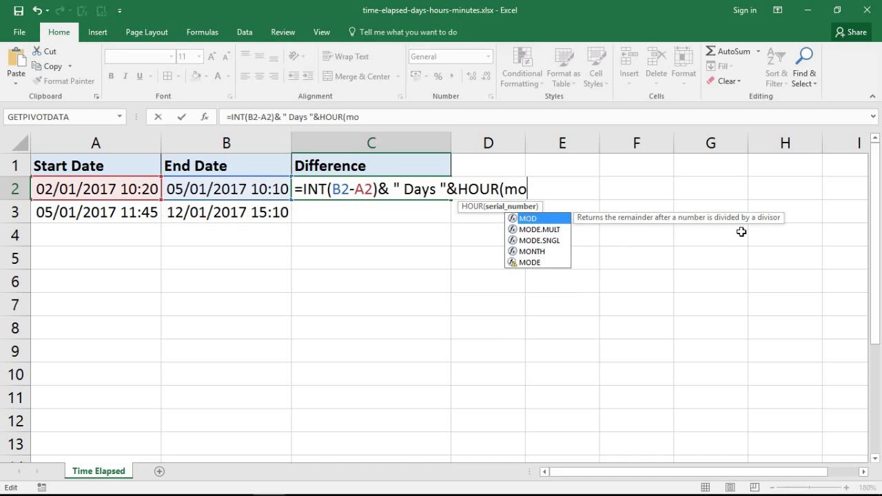 formula date time calc hours