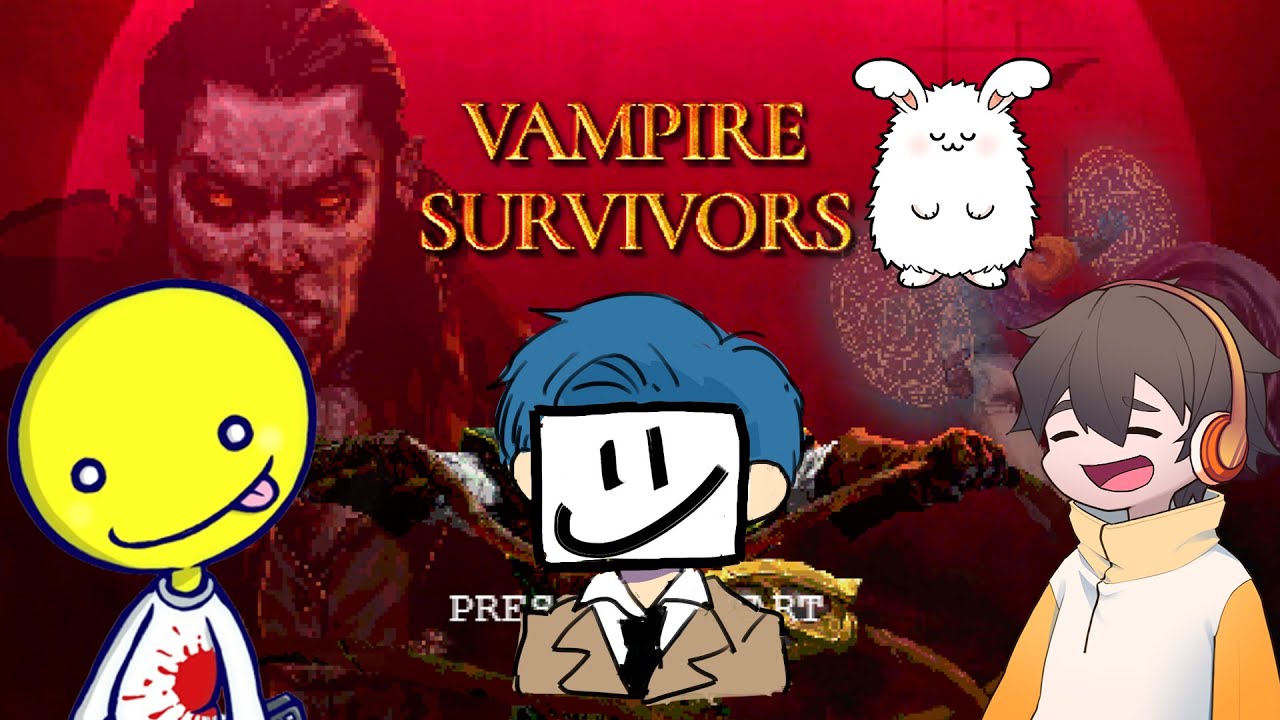 4人でヴァンパイアサバイバーをやると楽しい フルコンEXAMあっさりしょこまお