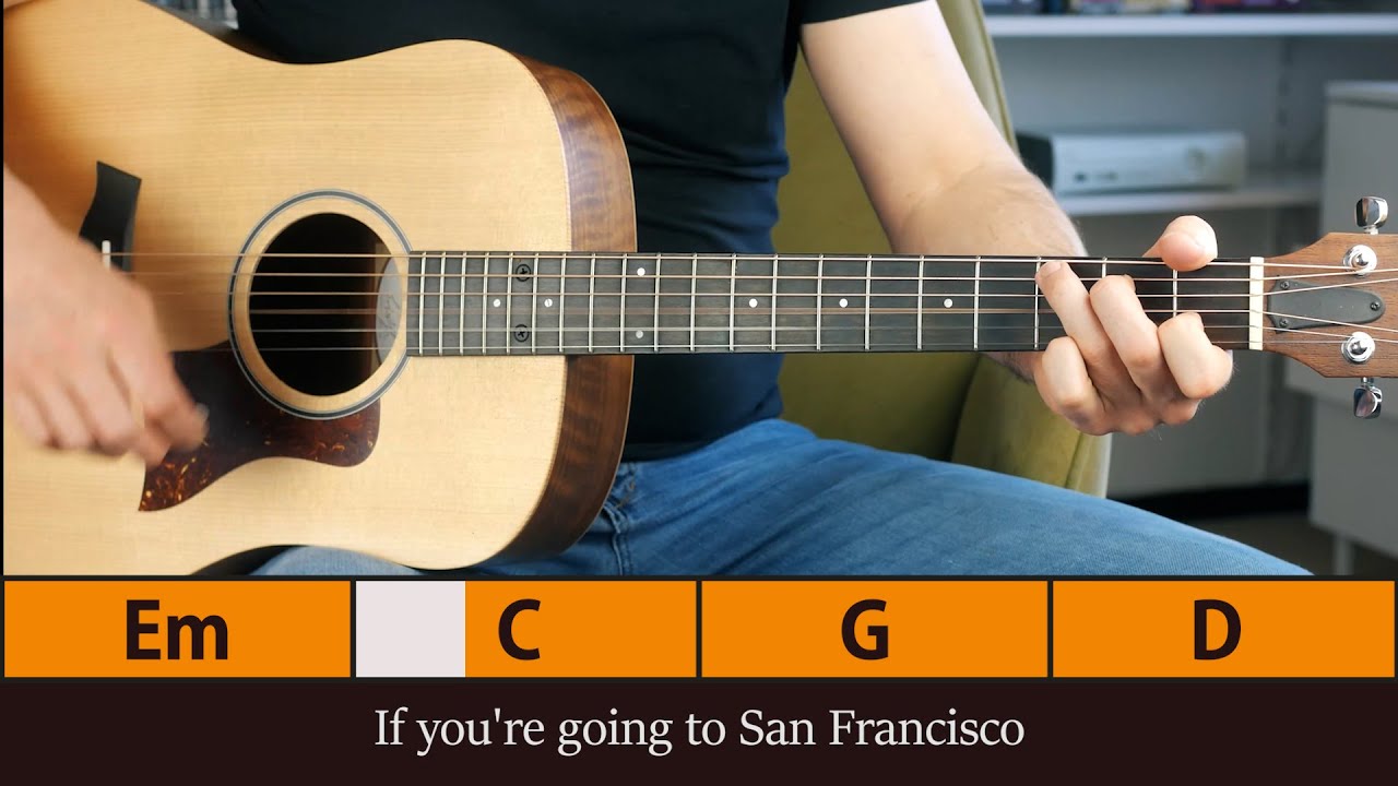 PLAY ALONG "SAN FRANSISCO" SCOTT MCKENZIE | Guitar Pilgrim