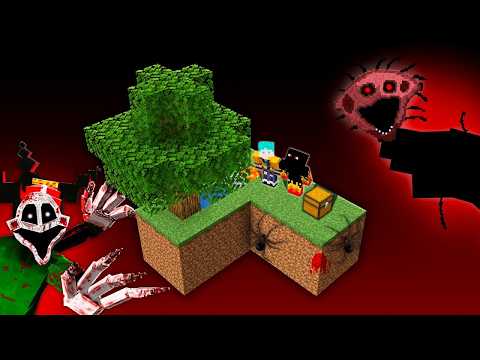 I Survived a HORROR SKYBLOCK in Minecraft!