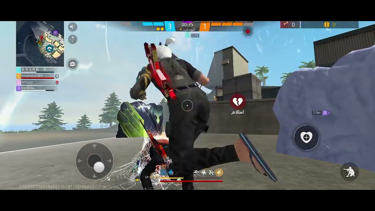 خناق قوية فـ Free Fire… قاتلت حتى لآخر لحظة وخسرت 😔🔥ولكن الهزيمة اليوم هي قوة غداً 💪👑