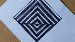 Anamorphic Illusion ,OP Art Ideas, Optical Illusion Tutorial Step by Step ,3D Art ,obstacle drawing