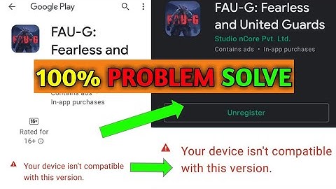 Faug Game Pre Registration Problem Solve | Your device isn