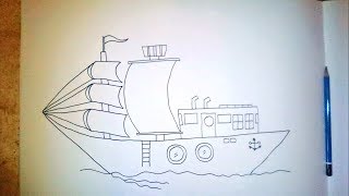 Cara Menggambar Perahu Layar Sederhana