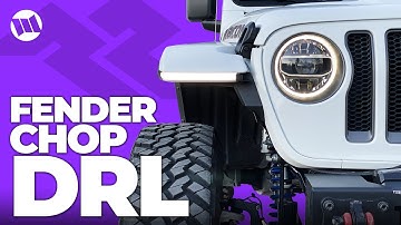 Jeep JL Wrangler JT Gladiator Truck DRL for Factor Fender Chop or Trim by Rugged Ridge Installation