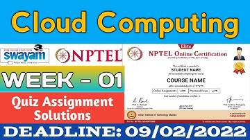 Cloud Computing | NPTEL | Week 1 Assignment 1 Solution | Jan 2022