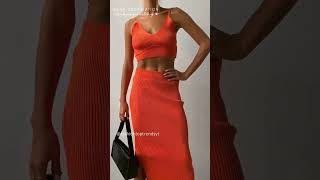 A Walk Through Elegance Outfits Of Knitted Tops & Skirts That Will Surprise You