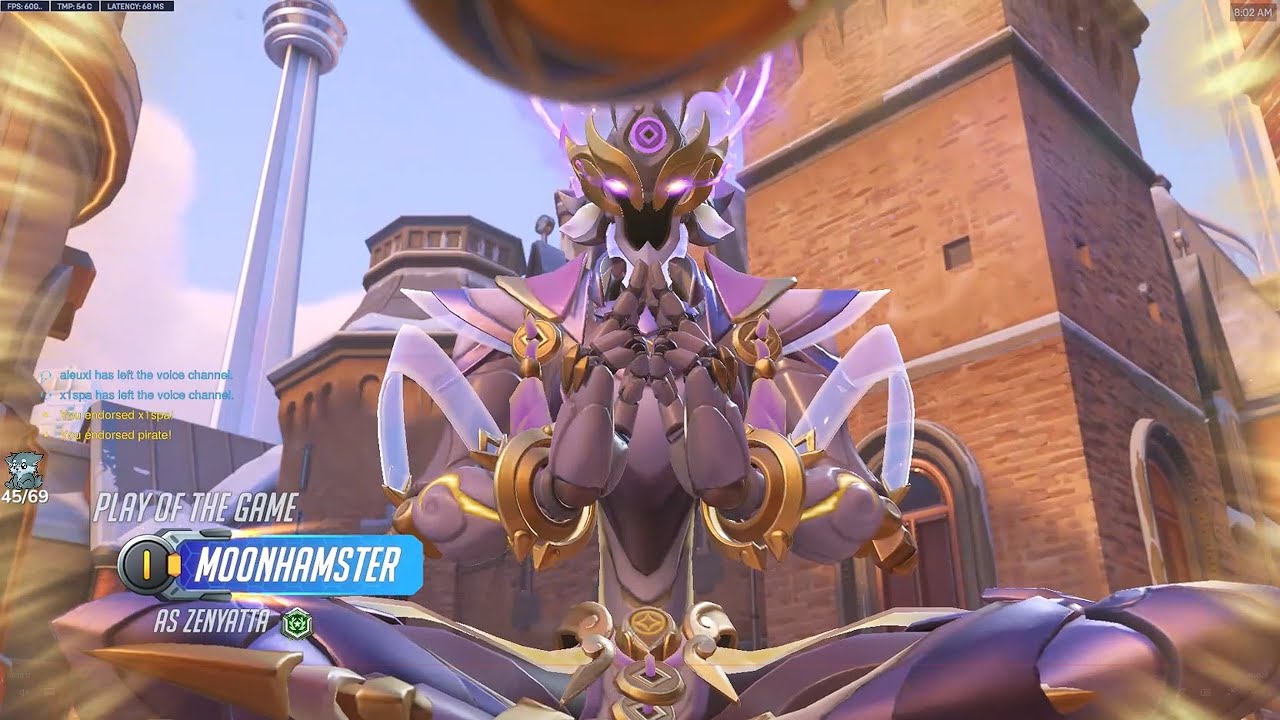 Лучший момент матча! Невероятно! Геймплей за Зенятту в Overwatch 2, 20 сезон, топ-500!