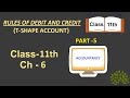 Rules of Debit & Credit - Part 5 |T-SHAPE ACCOUNT | Class 11 Accounts | Session 2023-24