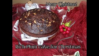 Rich Plum Cake for Christmas | Christmas Cake | Plum Cake soaked in rum | fruit cake with rum