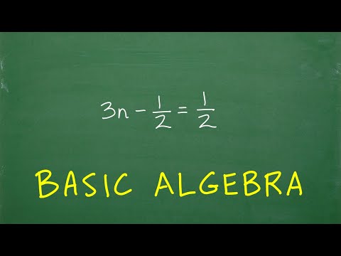 3n – 1/2 = 1/2  if you know basic algebra this is an EASY problem!