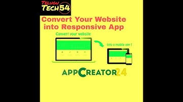 How to create a website to responsive app with app creator 24