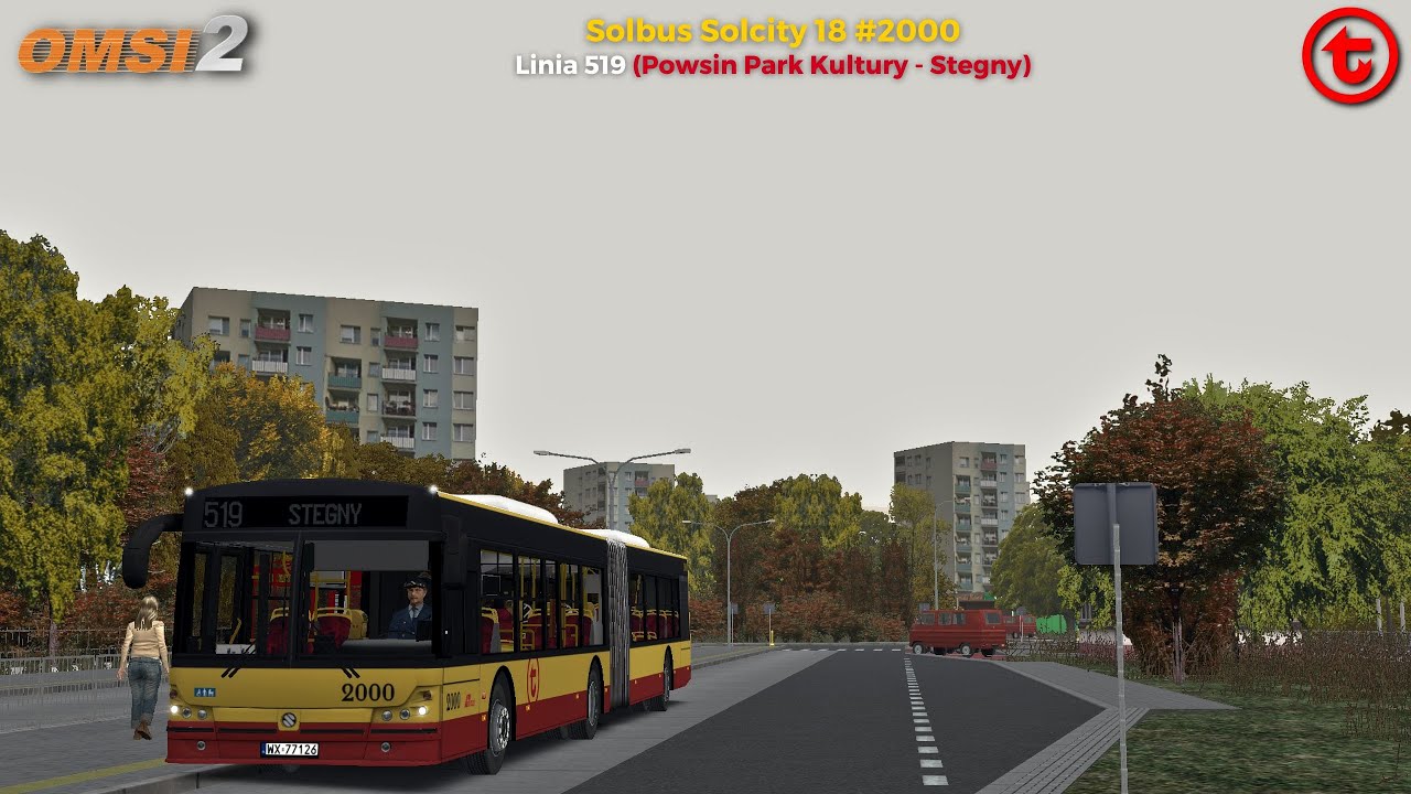 OMSI 2 [#9]・Solbus Solcity 18 #2000・Linia 519 ➔ Stegny・MZA Warszawa