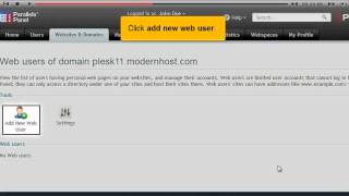 How to set up web users in Plesk
