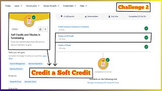 Create a Soft Credit | Soft Credits and Tributes in Fundraising | Challenge 2 screenshot 5