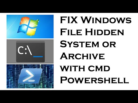 Change File Attributes Hidden System Archive with CMD and PowerShell FIX