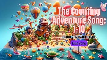 Counting Song for Kids | Learn Numbers 1 to 10 with Monkeys, Turtles & More! | Sing, Dance and learn