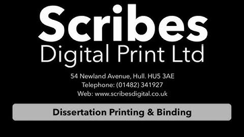 Dissertation Printing & Binding in Hull