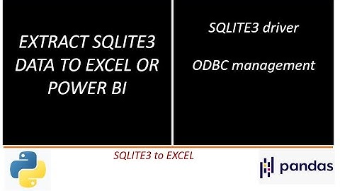 Connecting SQLite3 Database to Excel and Power BI : A Step-by-Step Guide