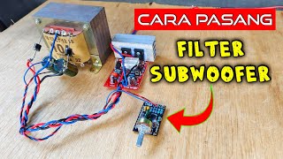Easy way to install a subwoofer filter on a power amplifier