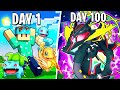 I spent 100 days in minecraft pixelmon full movie