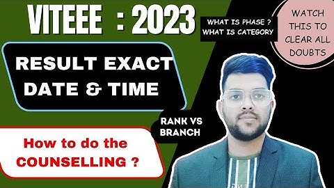VITEEE 2023 Results date & time ? | How to do counselling | Urgent update for vit #viteee #results
