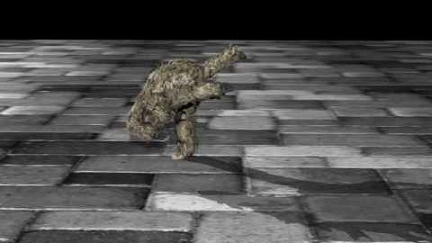 Animation of model of the sniper in 3ds max