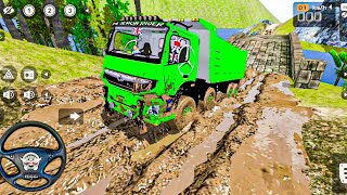 HEAVY 12 WHEELS BHARAT BENZ TRUCK IN EXTREMELY OFF-ROAD | BUS SIMULATOR INDONESIA screenshot 2