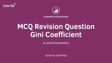 MCQ Revision Question - Gini Coefficient