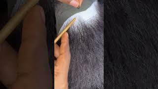 How to ventilate using split knot #ventilation #hair #ajudywigs #ventilator tion