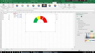 Excel diagram: sebességmérő (Speedometer chart, Dashboard)