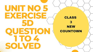 Class 3 Countdown Unit 5 Exercise 5d Question No 1 To 4 Solved