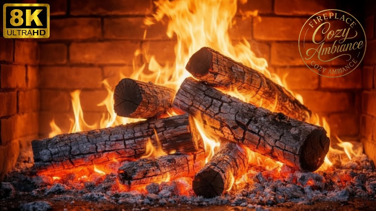 🔥fireplace10 Hours Cozy Ambience in 4K | Crackling Fire for Sleep & Relaxation!